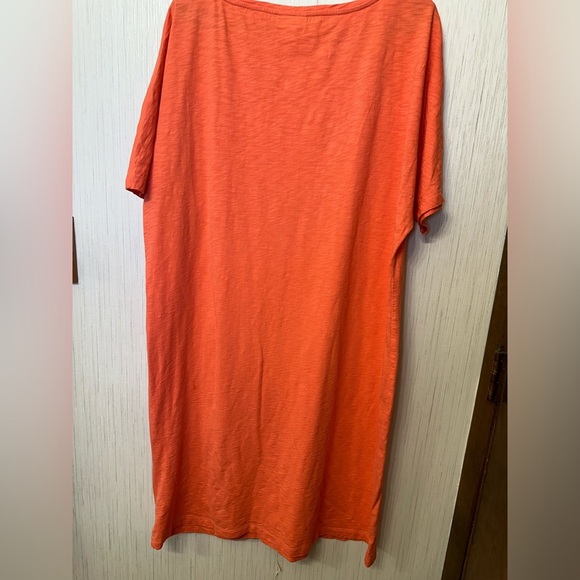 Jjill Orange peach Shirt Dress Size L Tall - Picture 5 of 6